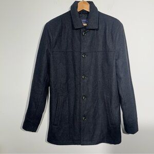 GH BASS CO Men’s Jacket Coat Dark Gray Wool Blend Heavy Warm Size SMALL